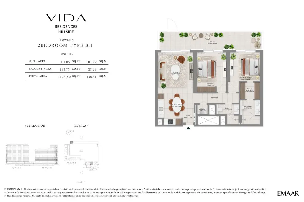 Floor plan for Type B.1
