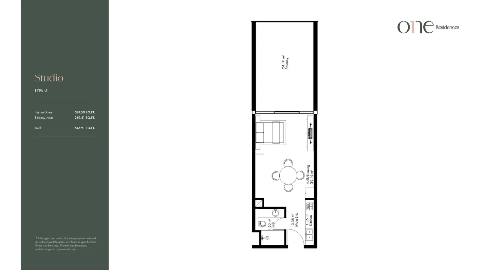 Floor plan for Type 01