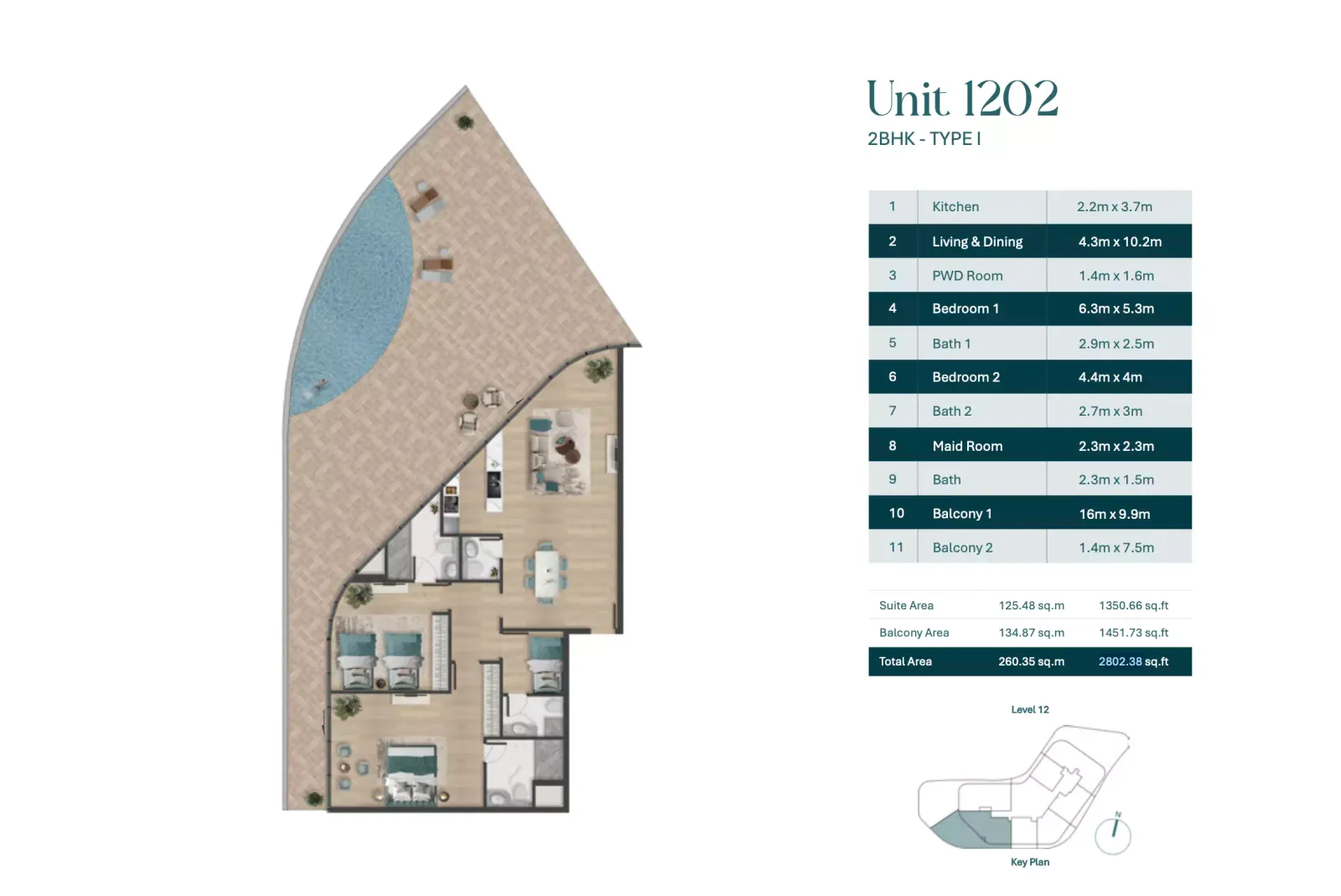 Floor plan for Type I