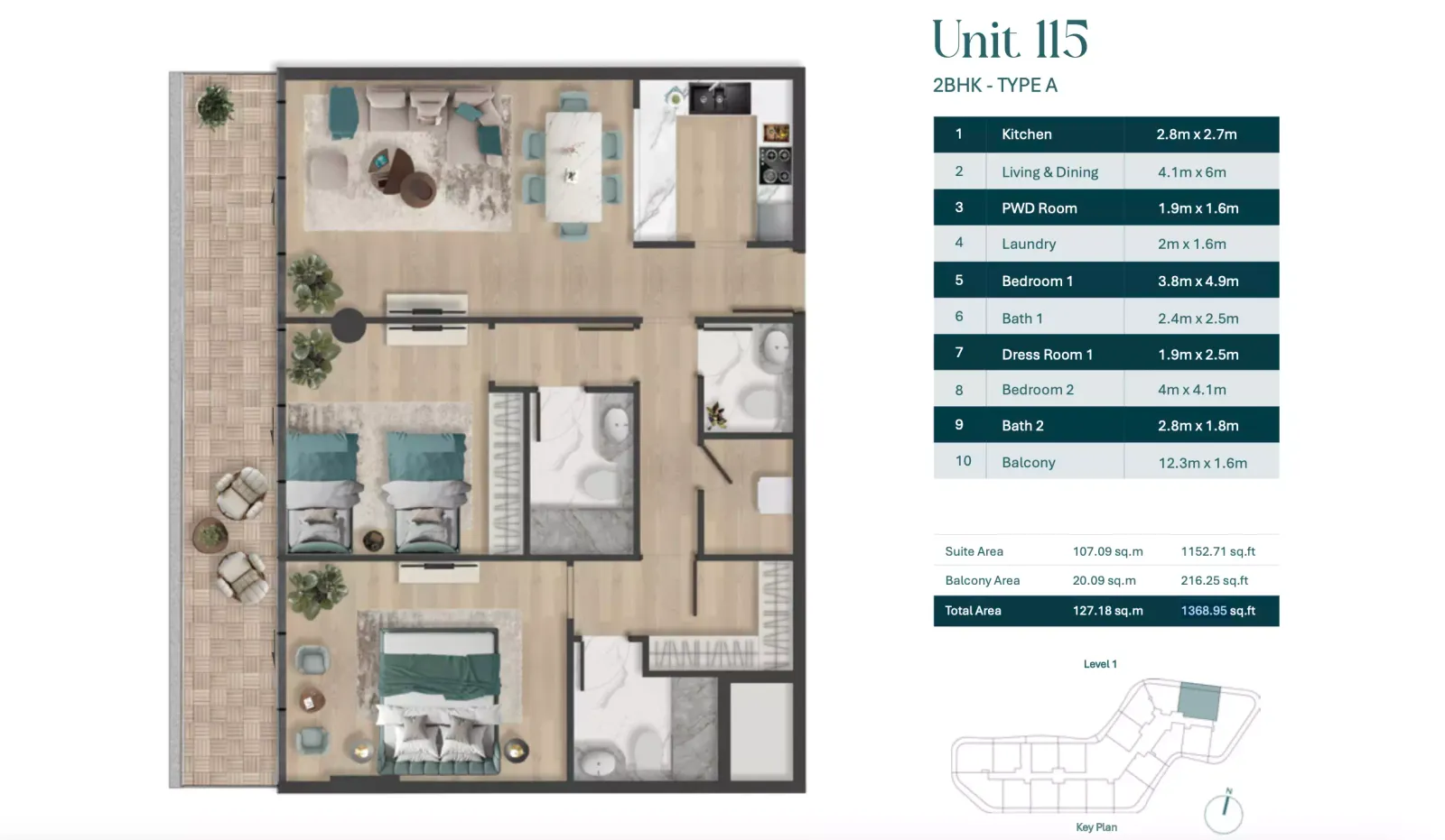 Floor plan for Type A