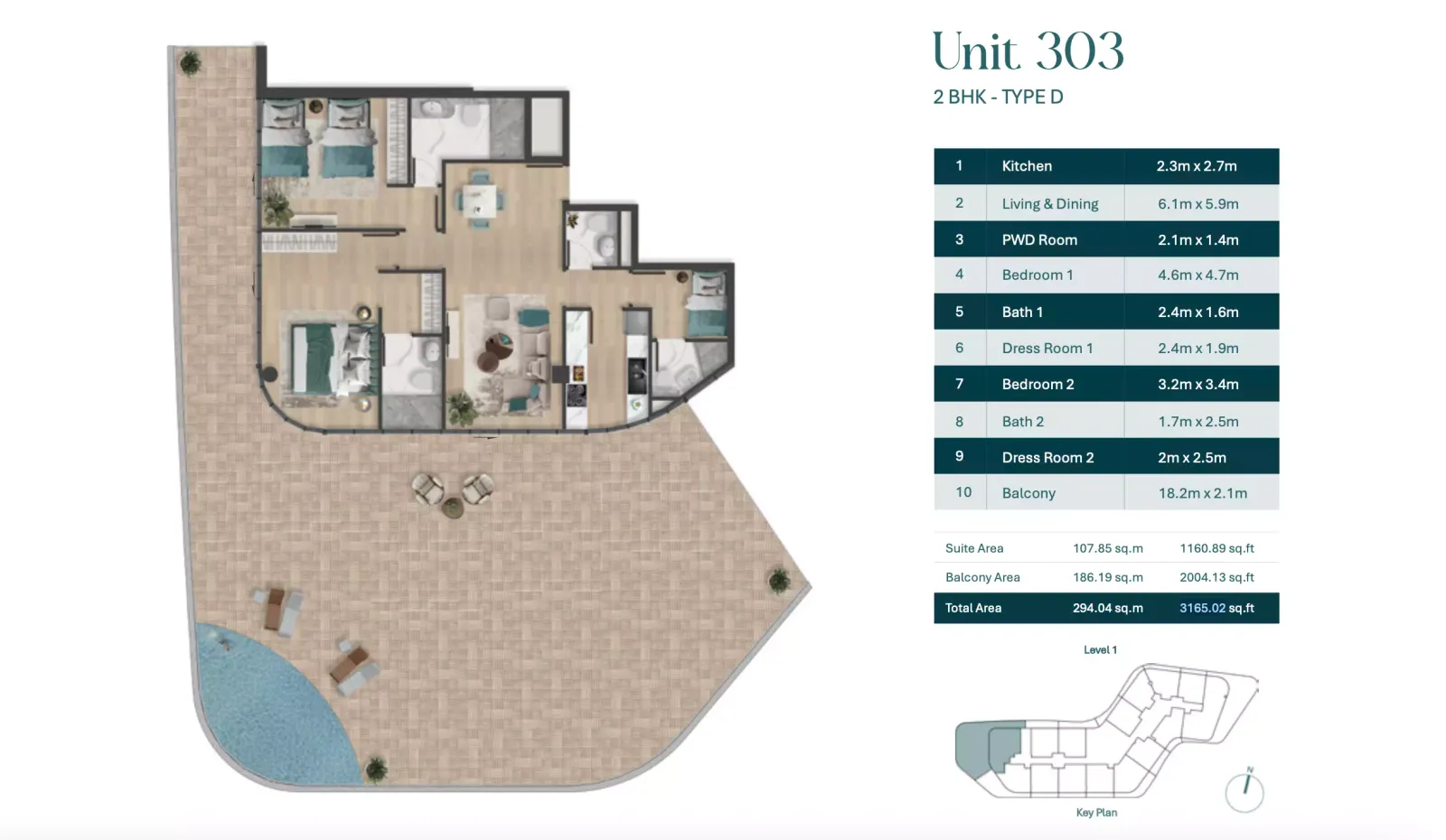 Floor plan for Type D