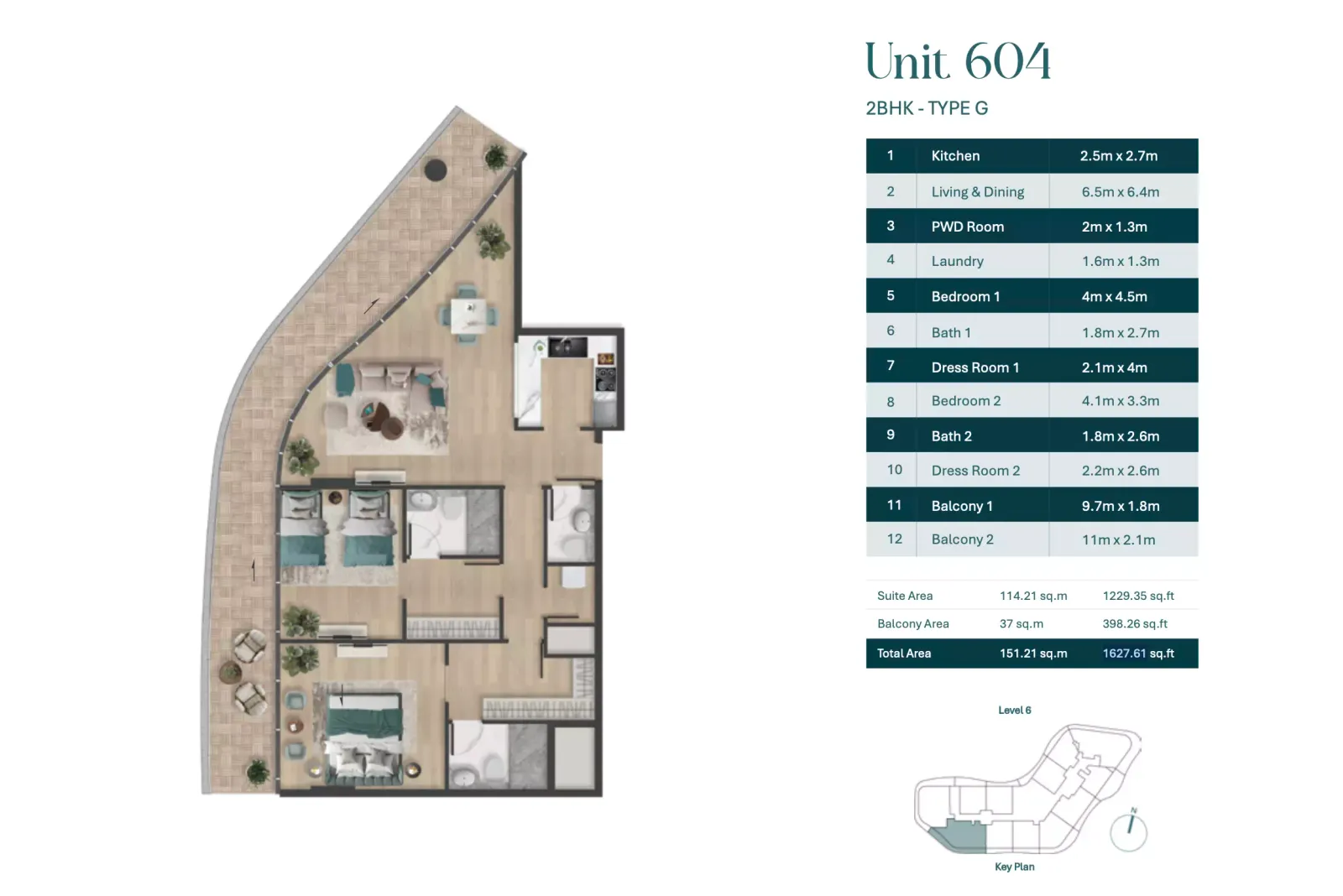 Floor plan for Type G