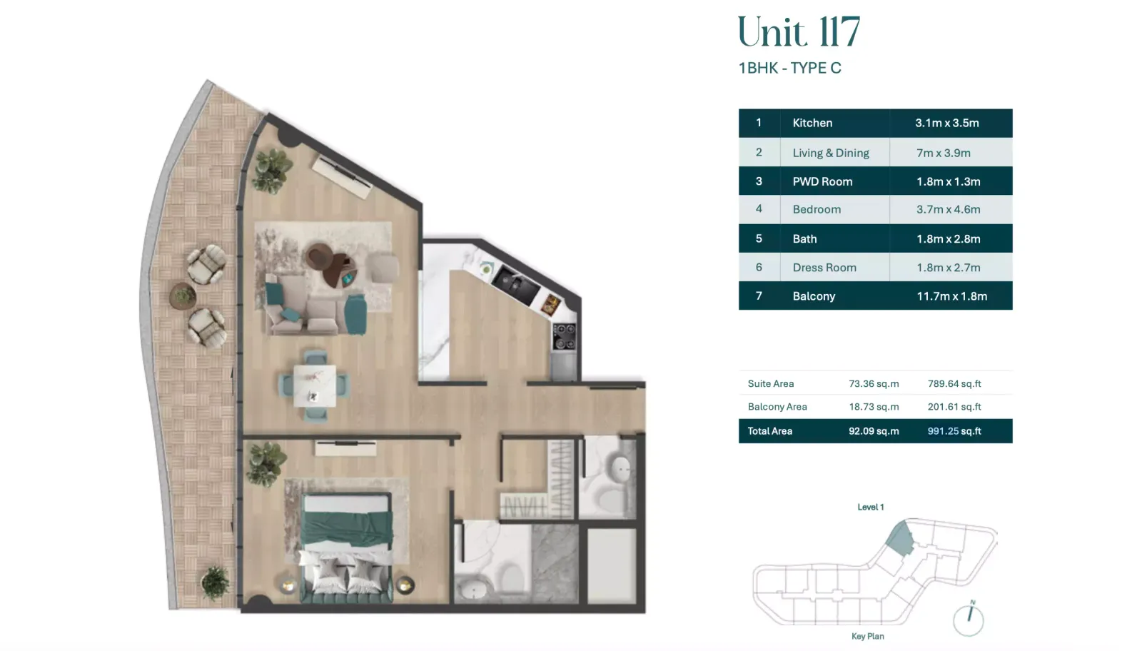 Floor plan for Type C