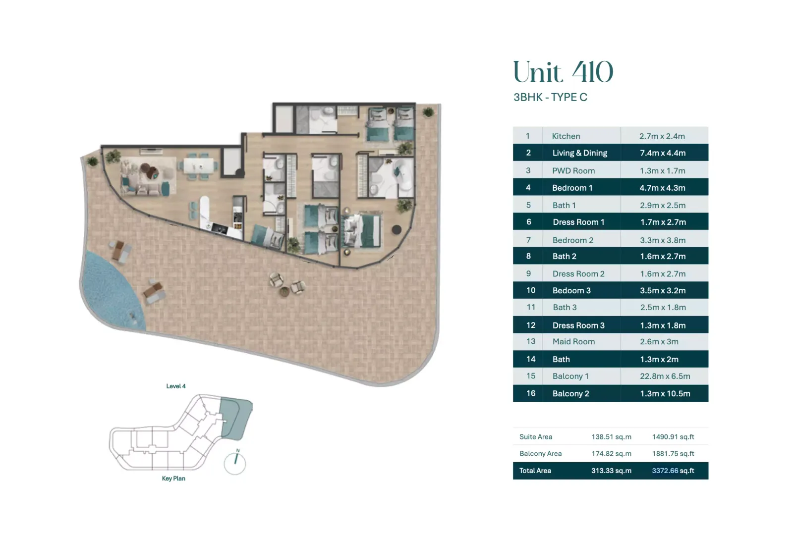 Floor plan for Type C
