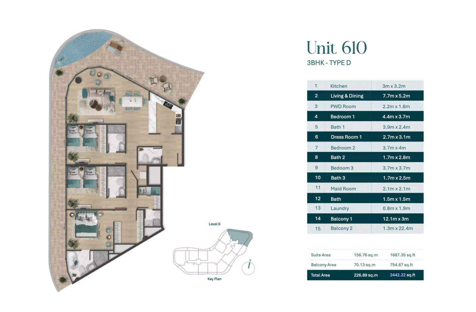Floor plan for Type D