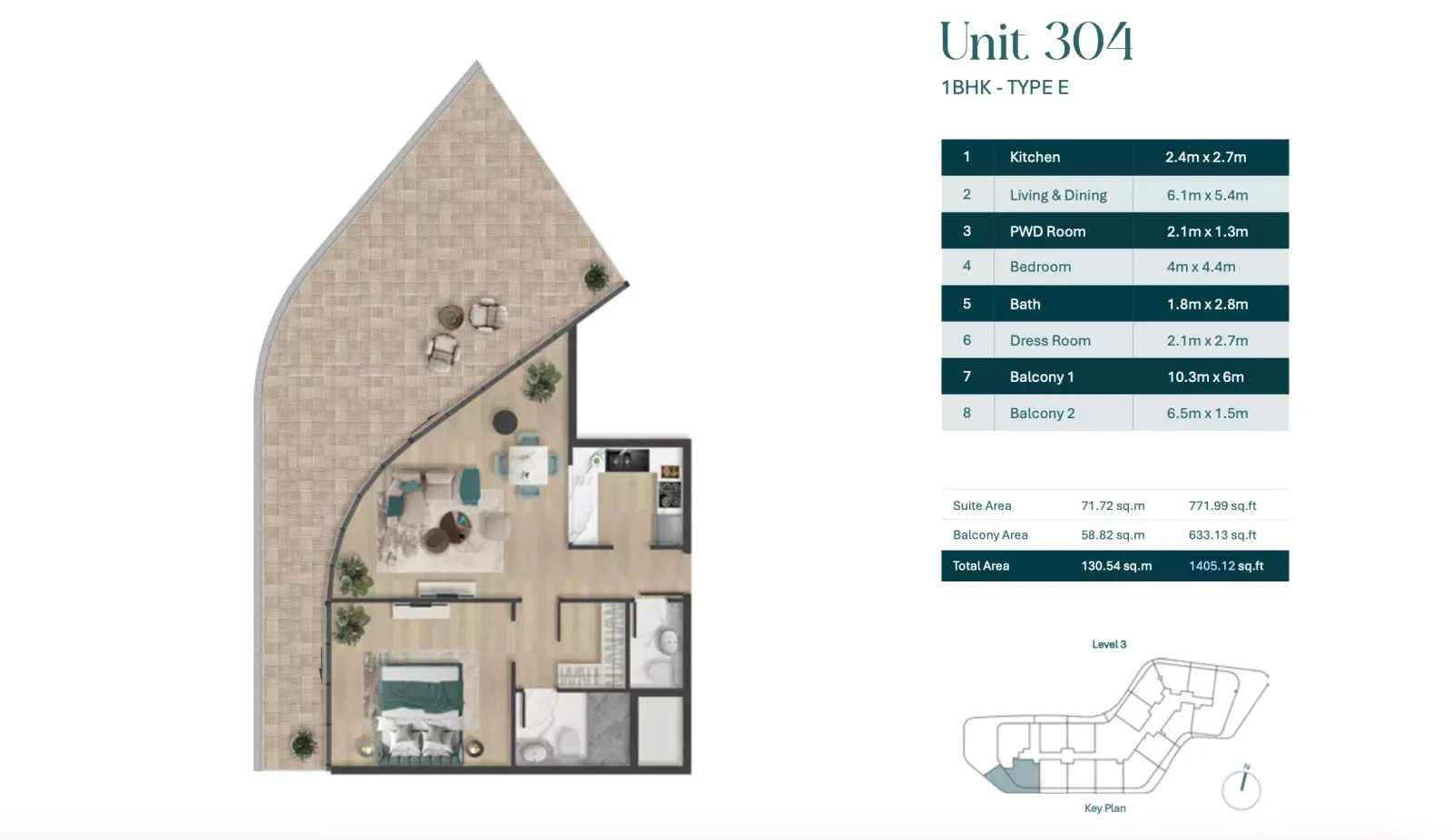 Floor plan for Type E