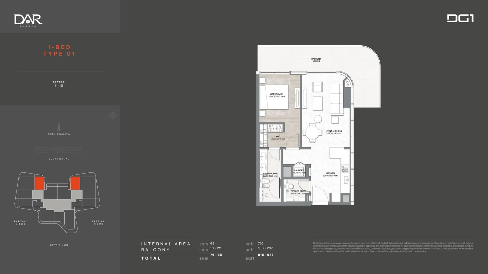 Floor plan for Type 01