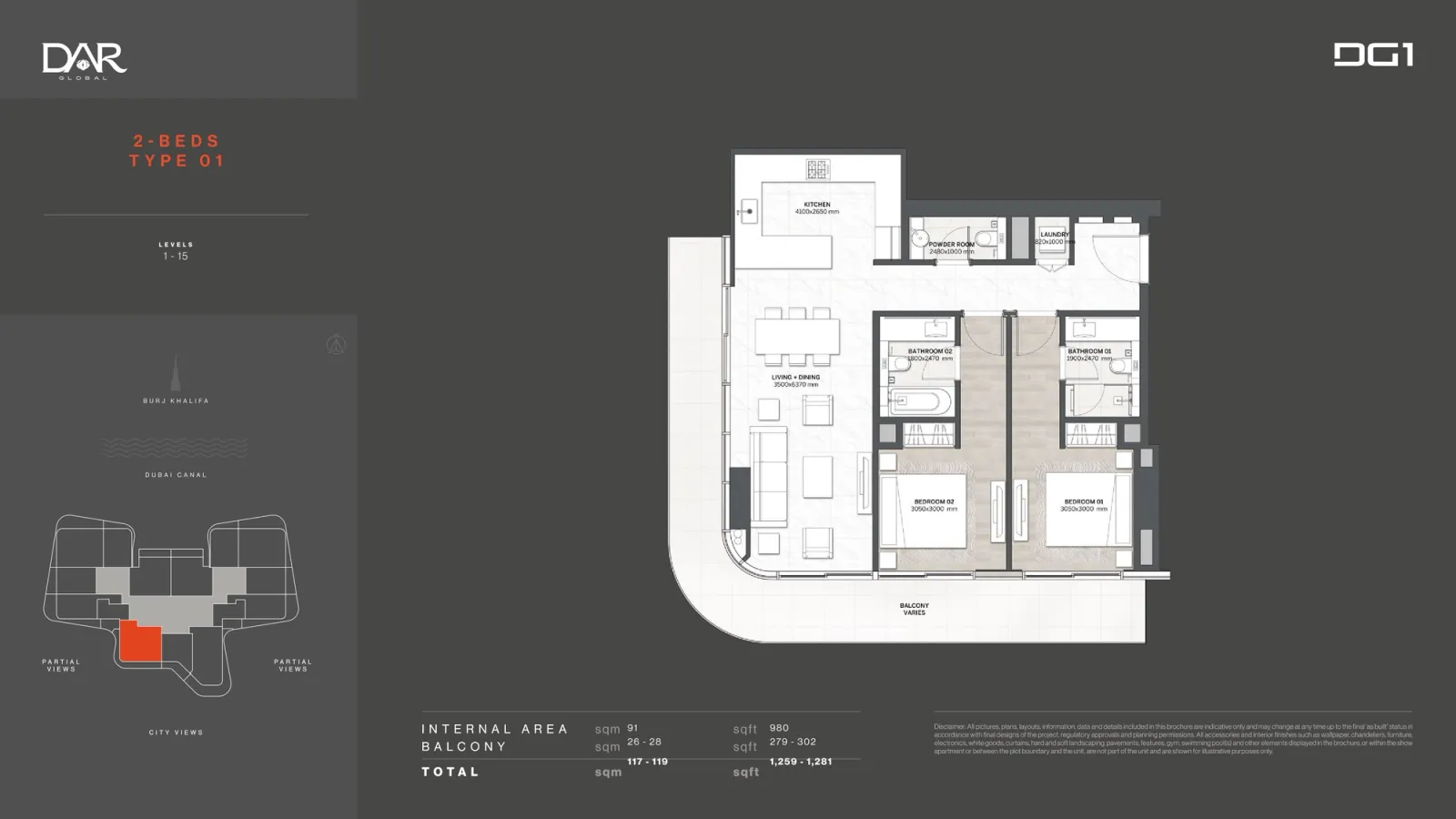 Floor plan for Type 01