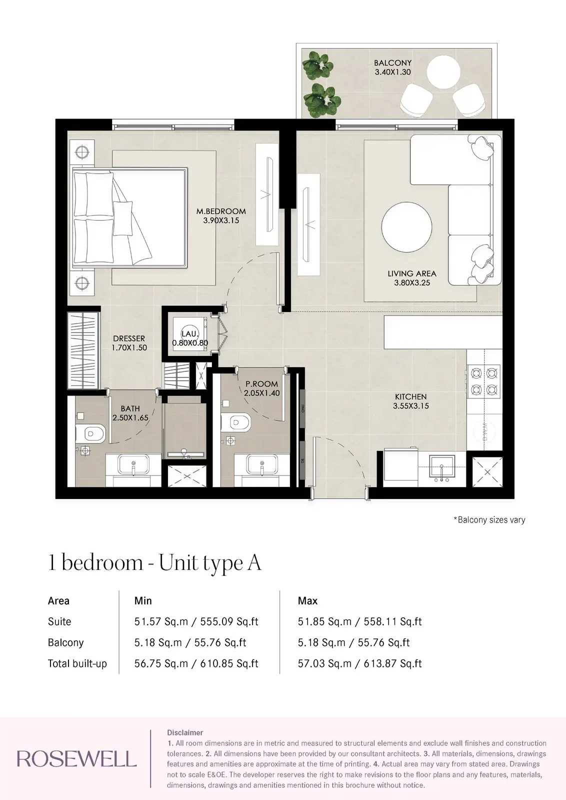 Floor plan for Type A