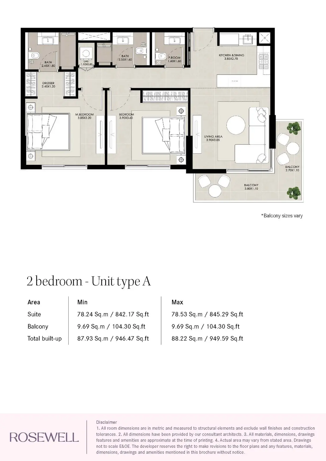 Floor plan for Type A