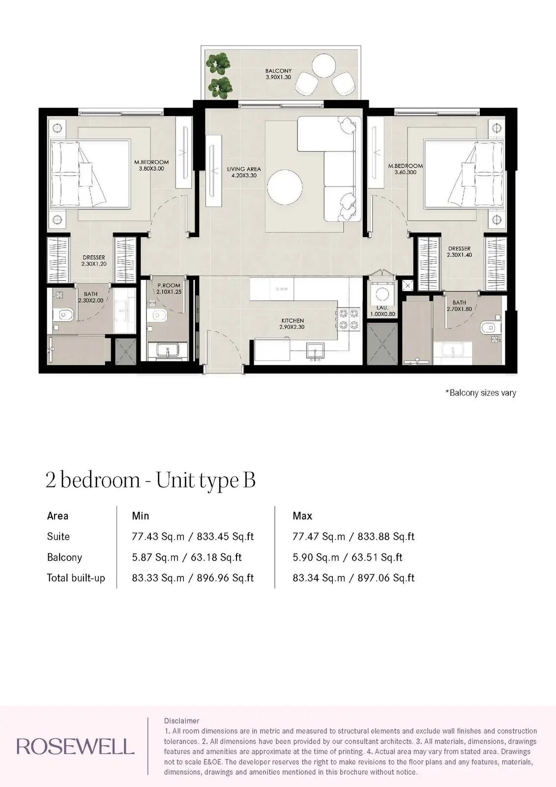 Floor plan for Type B