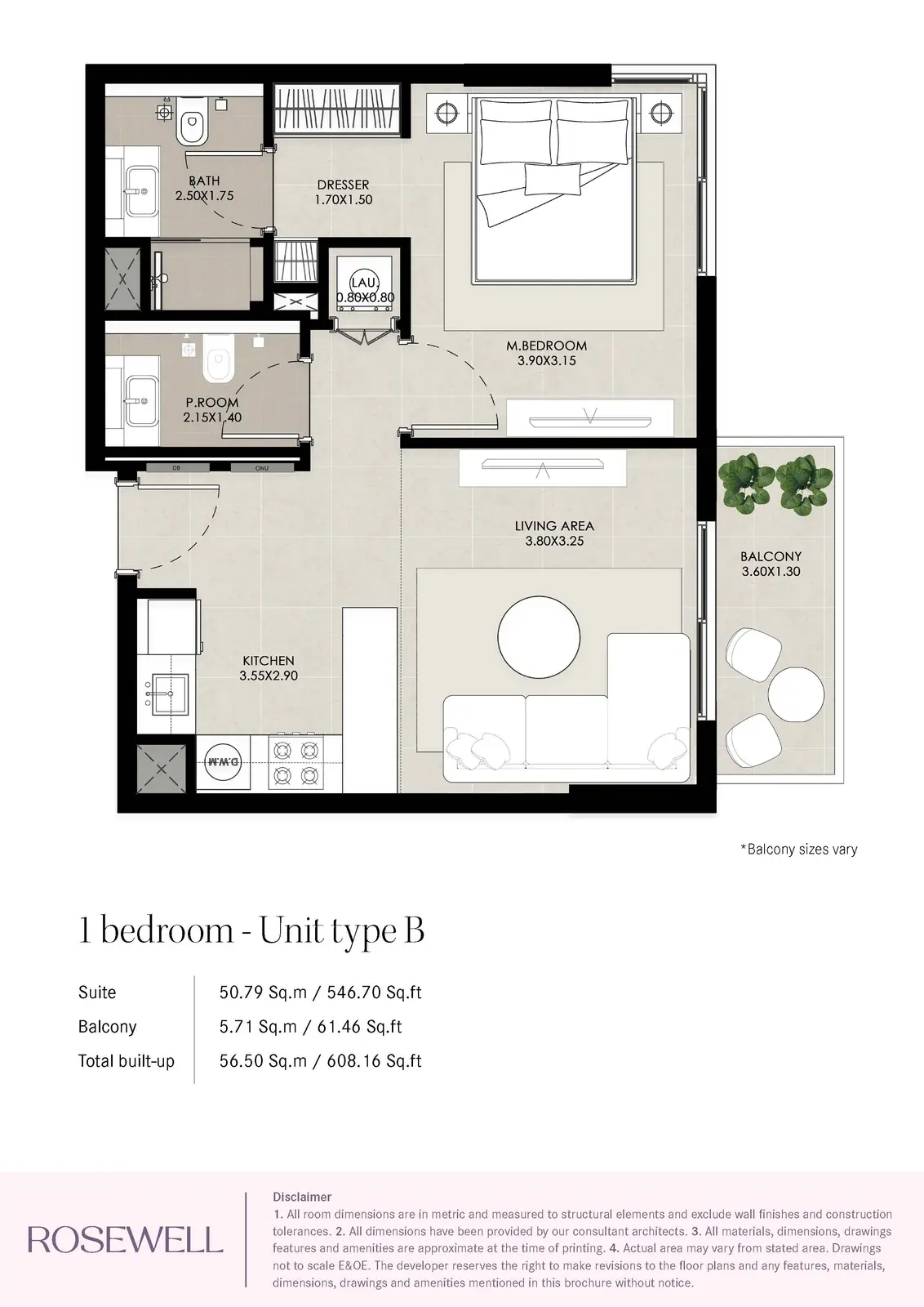 Floor plan for Type B
