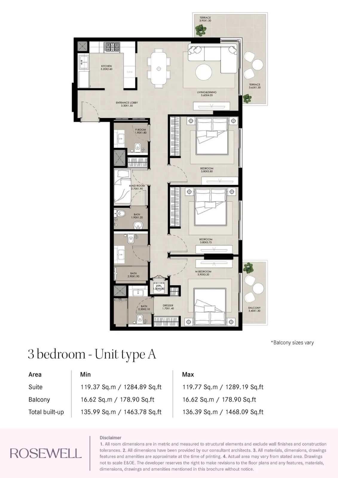 Floor plan for Type A