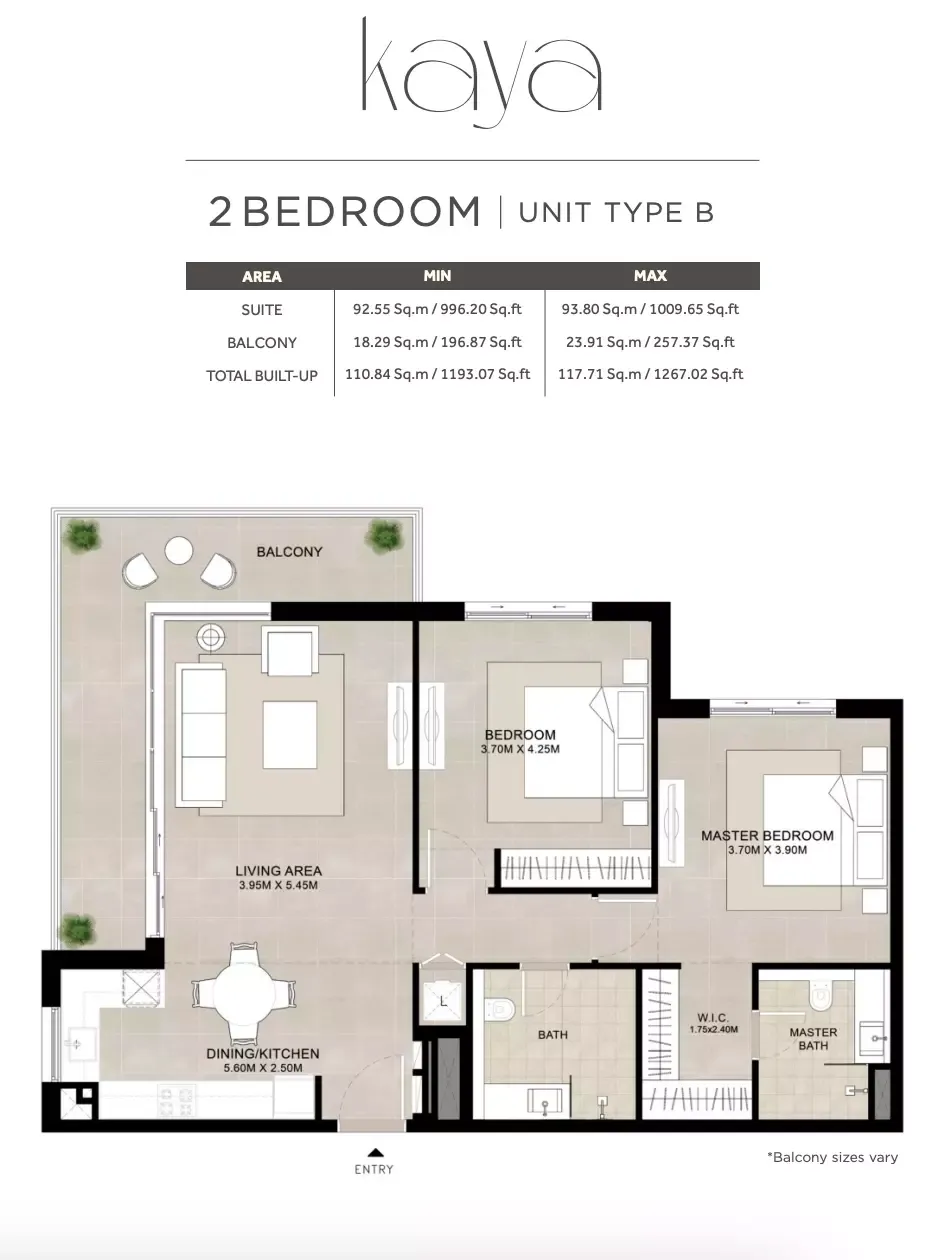 Floor plan for Type B