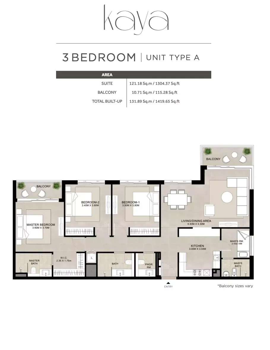 Floor plan for Type A