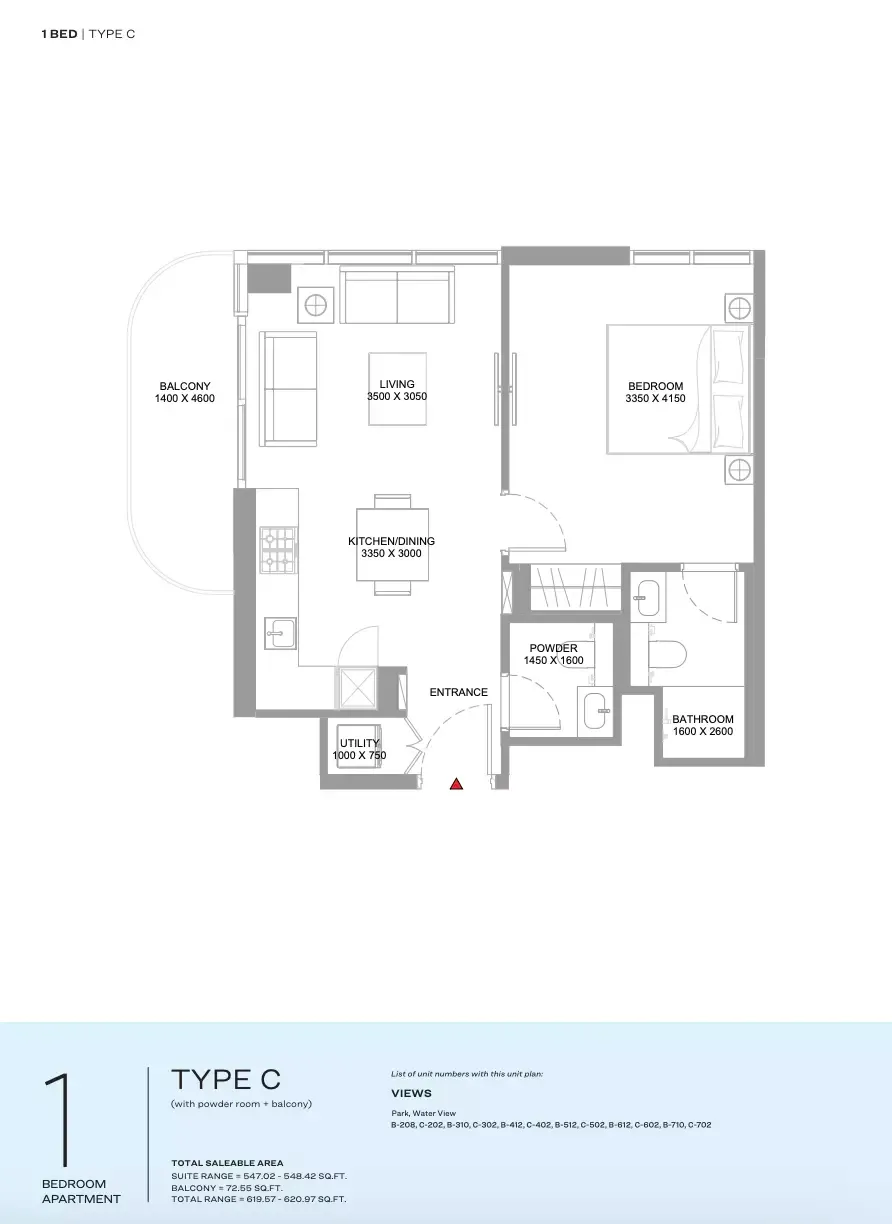 Floor plan for Type C