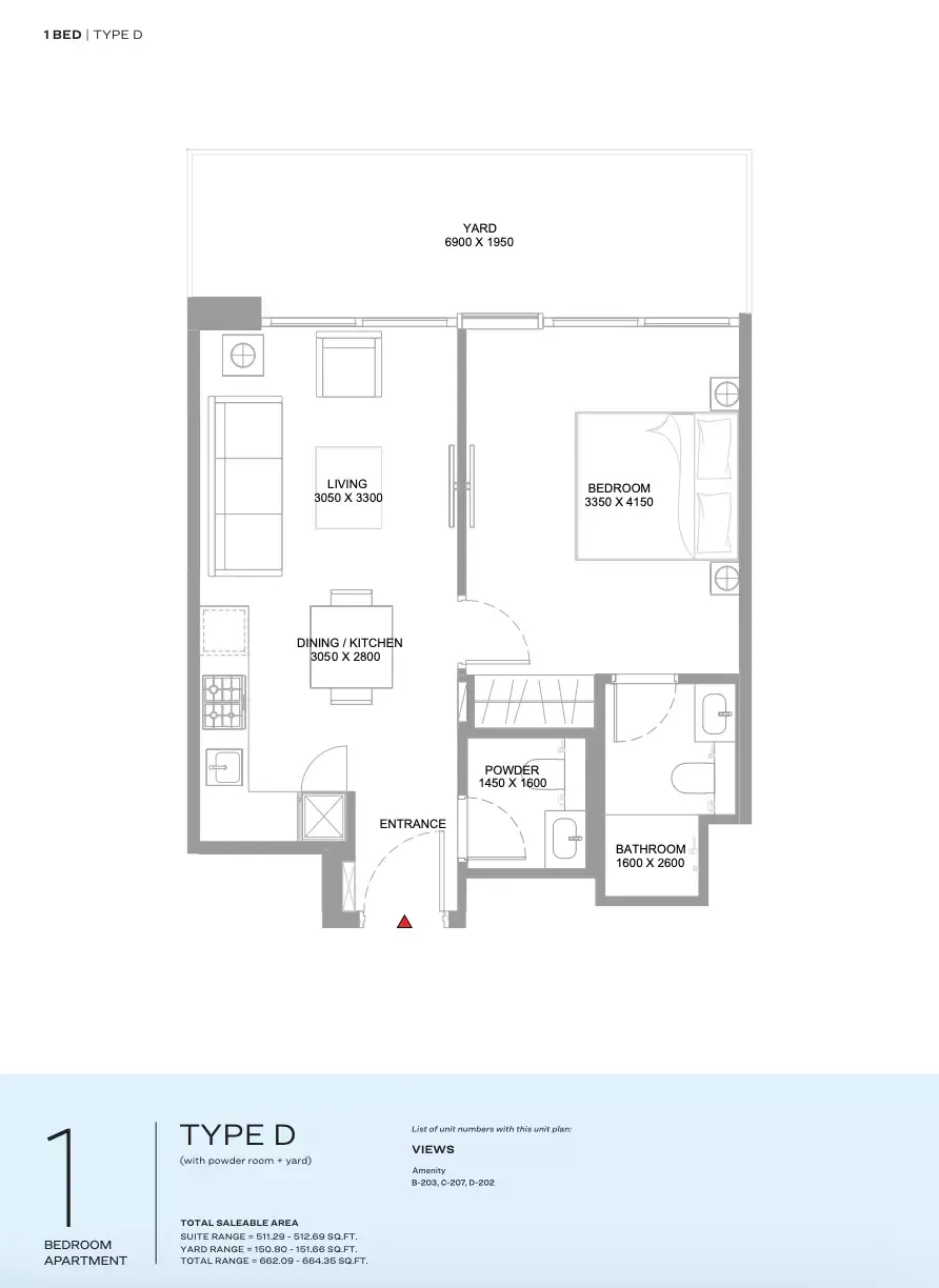 Floor plan for Type D