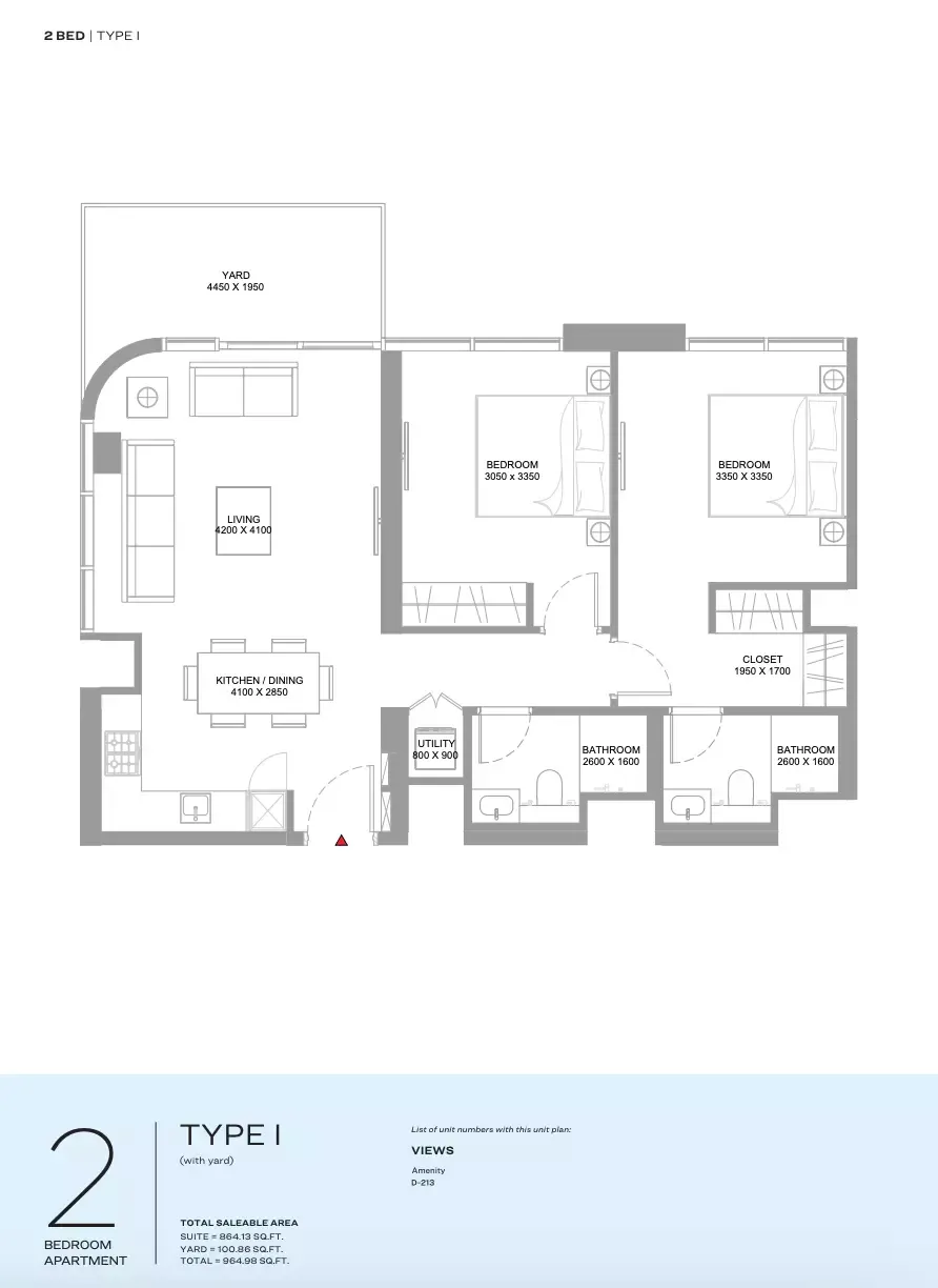 Floor plan for Type I