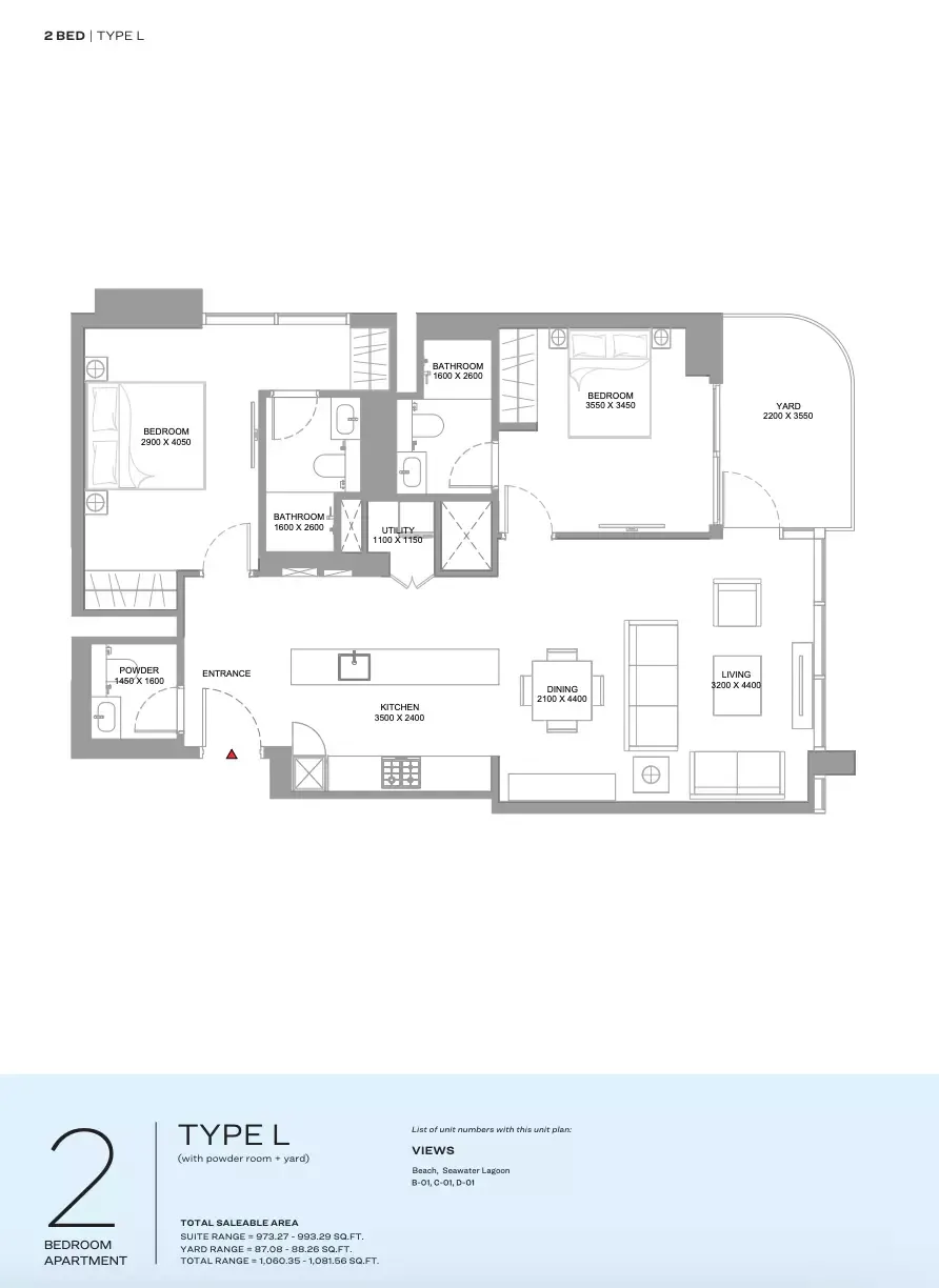 Floor plan for Type L