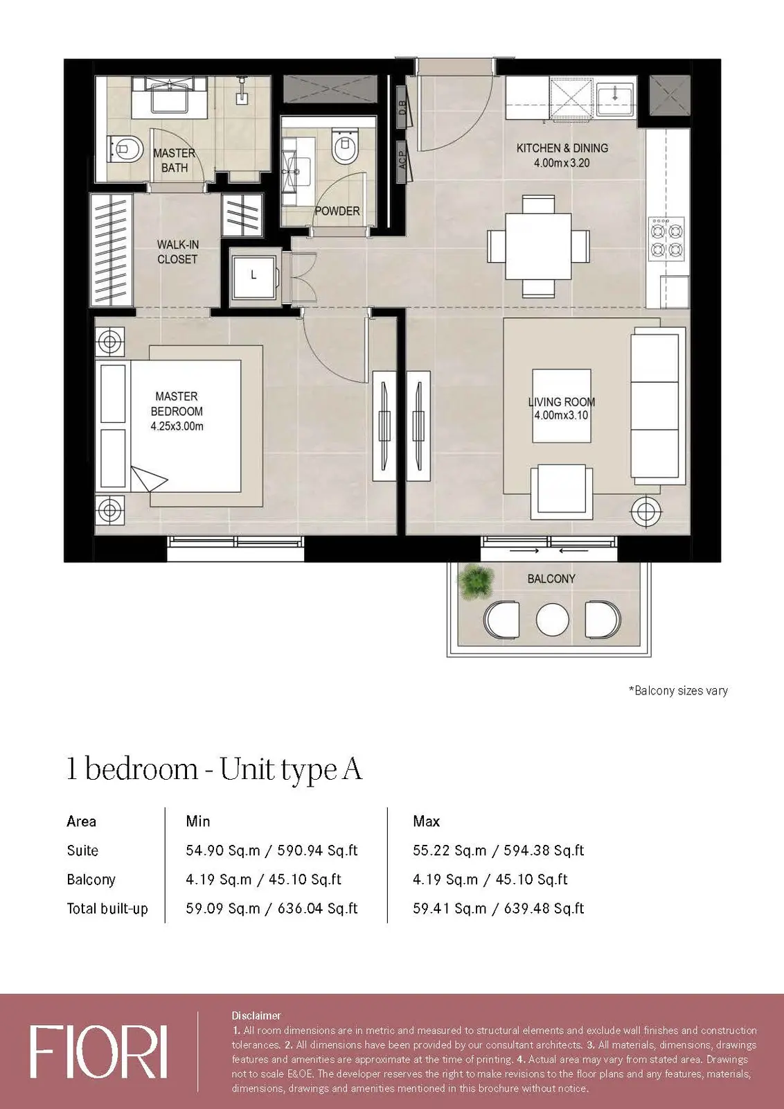 Floor plan for Type A