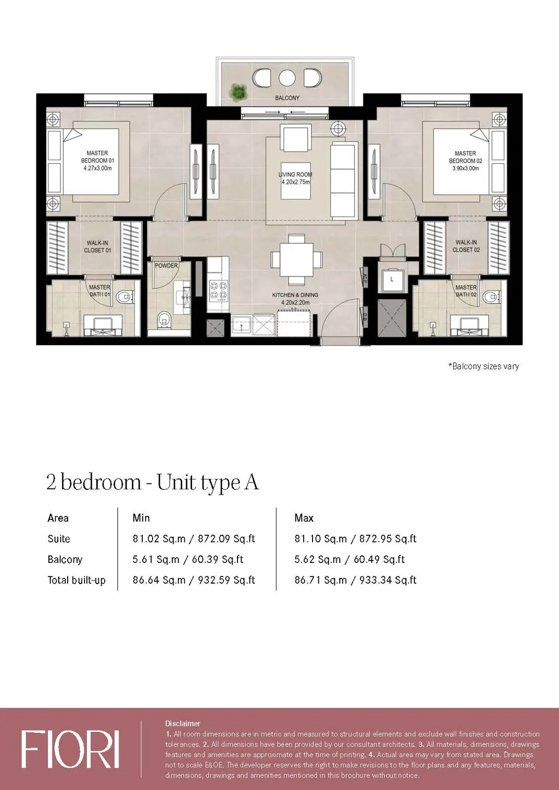 Floor plan for Type A