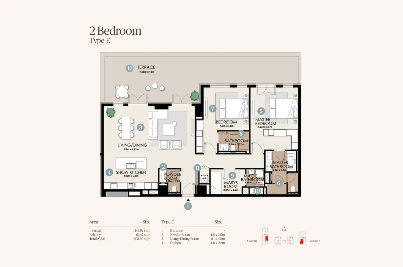 Floor plan for Type E