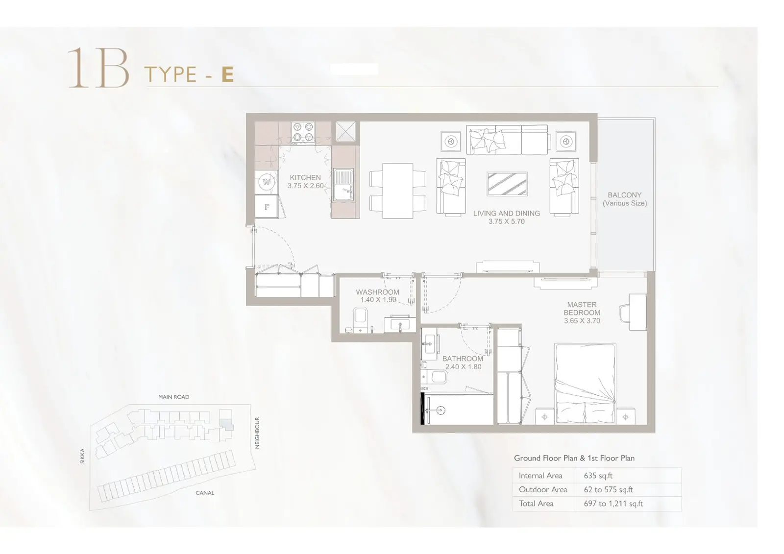 Floor plan for Type E