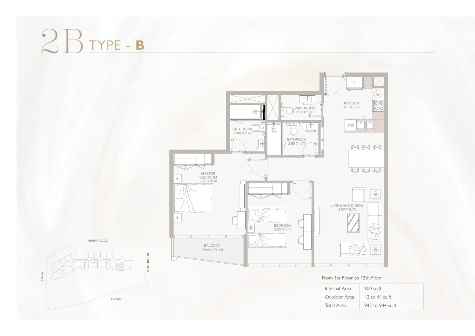 Floor plan for Type B