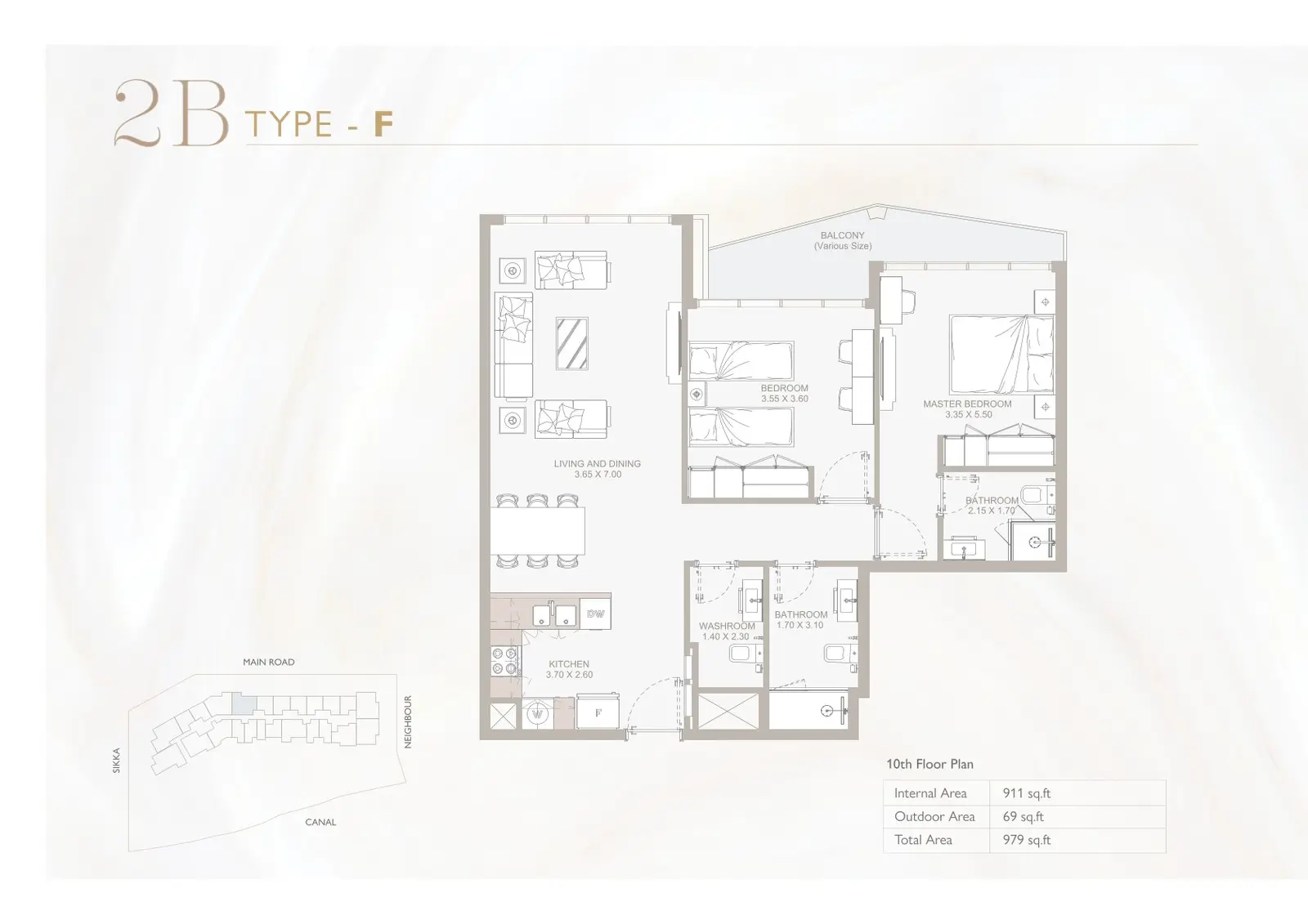 Floor plan for Type F