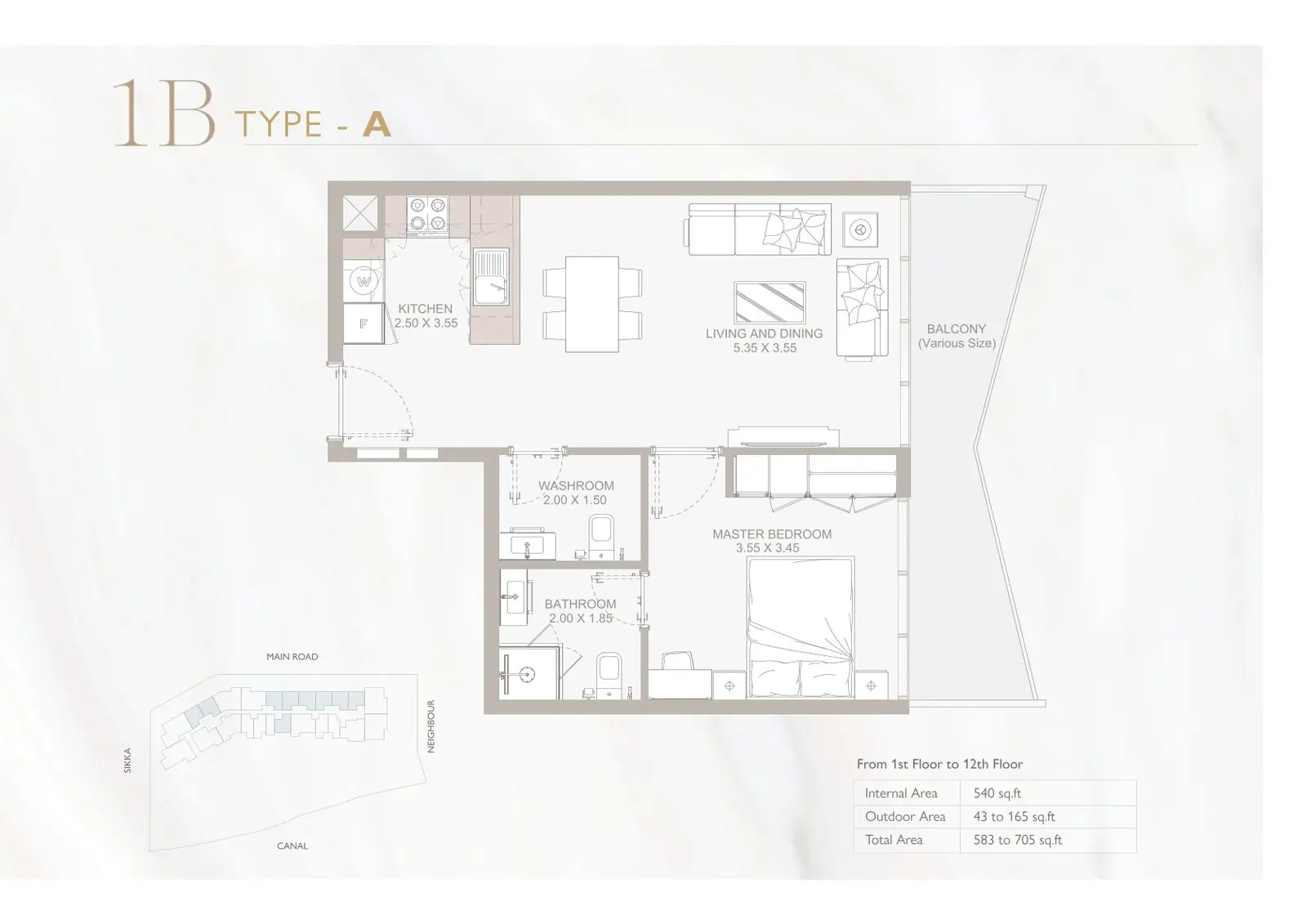 Floor plan for Type A