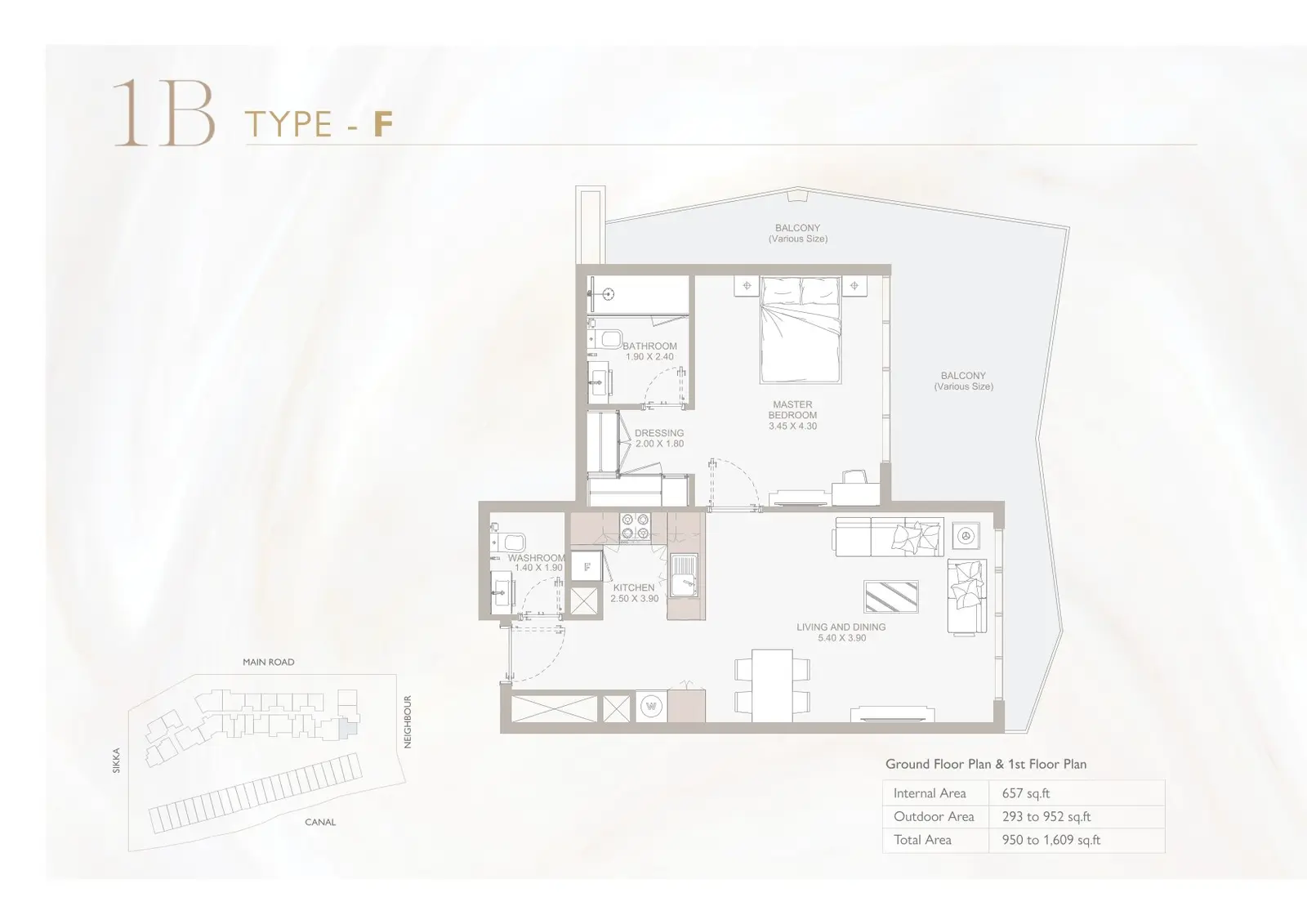 Floor plan for Type F