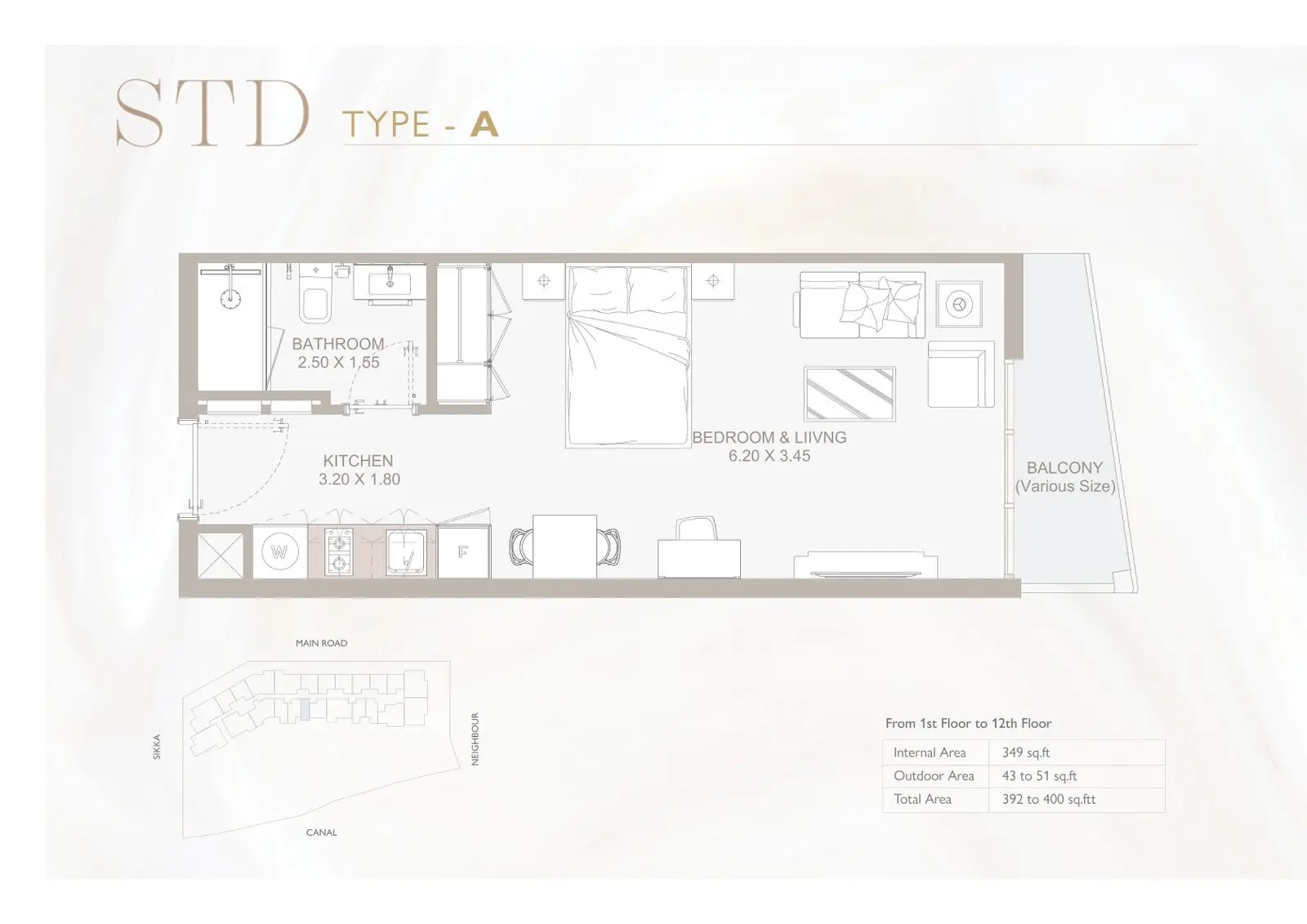 Floor plan for Type A