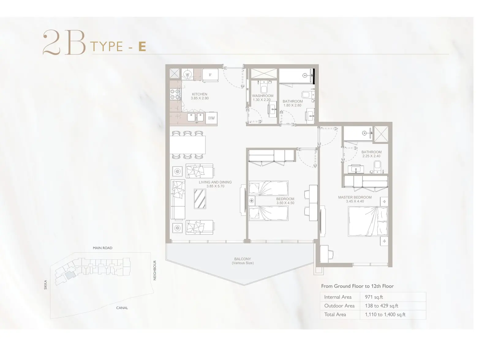 Floor plan for Type E
