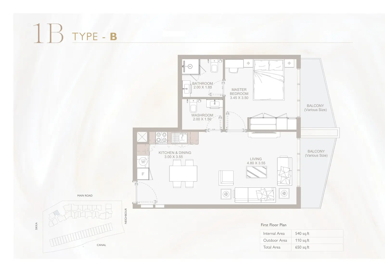 Floor plan for Type B