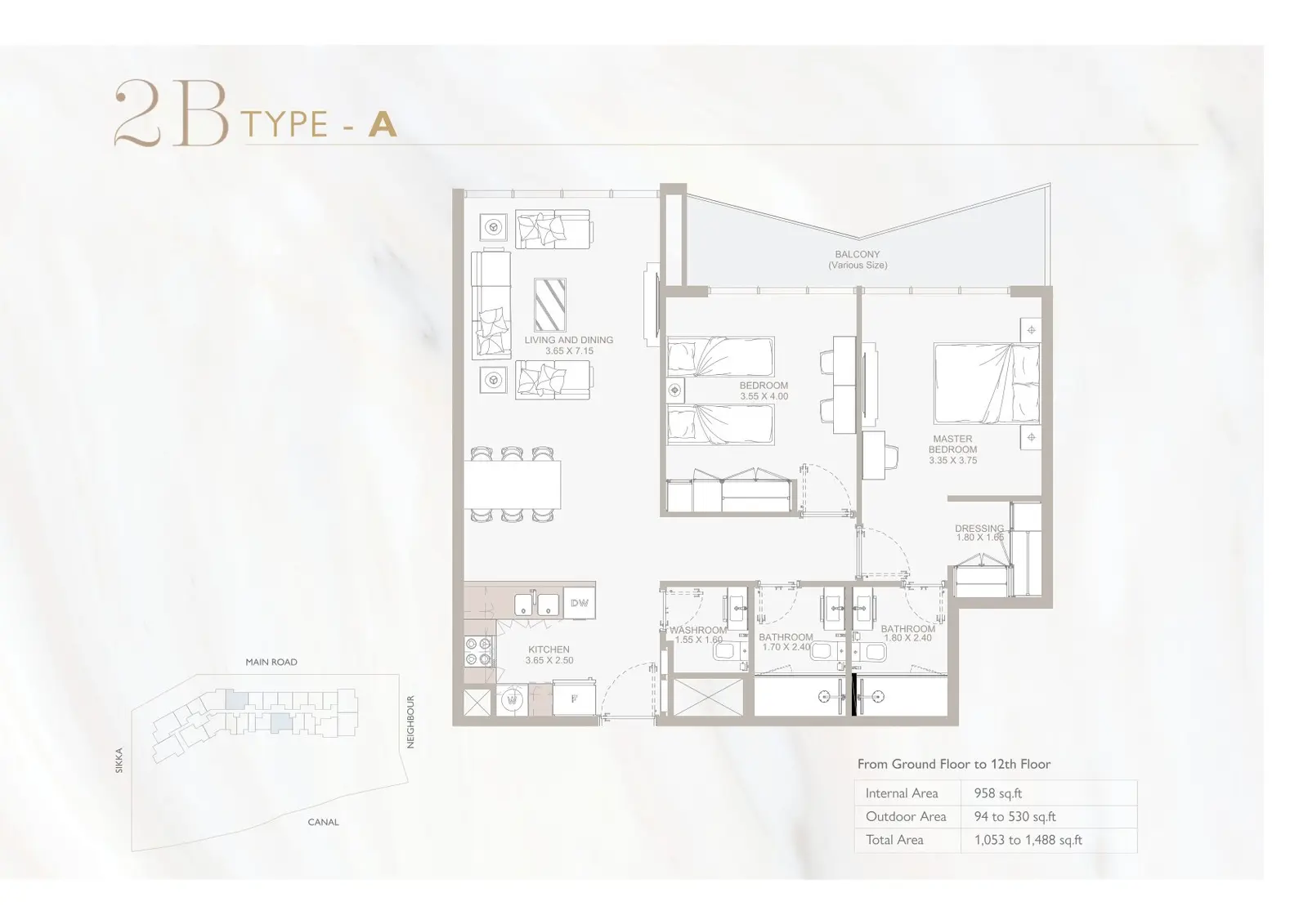 Floor plan for Type A