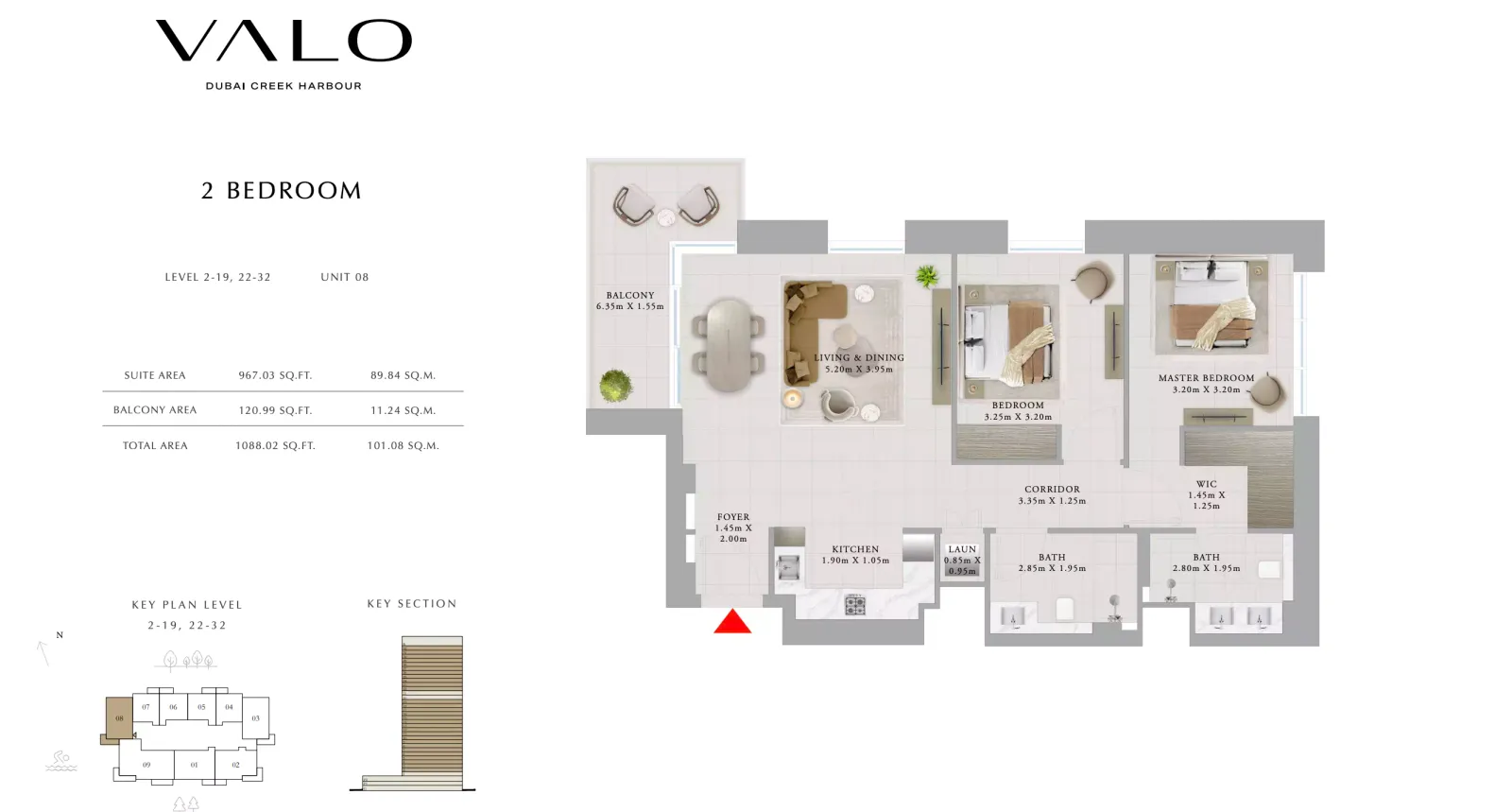 Floor plan for Unit 08
