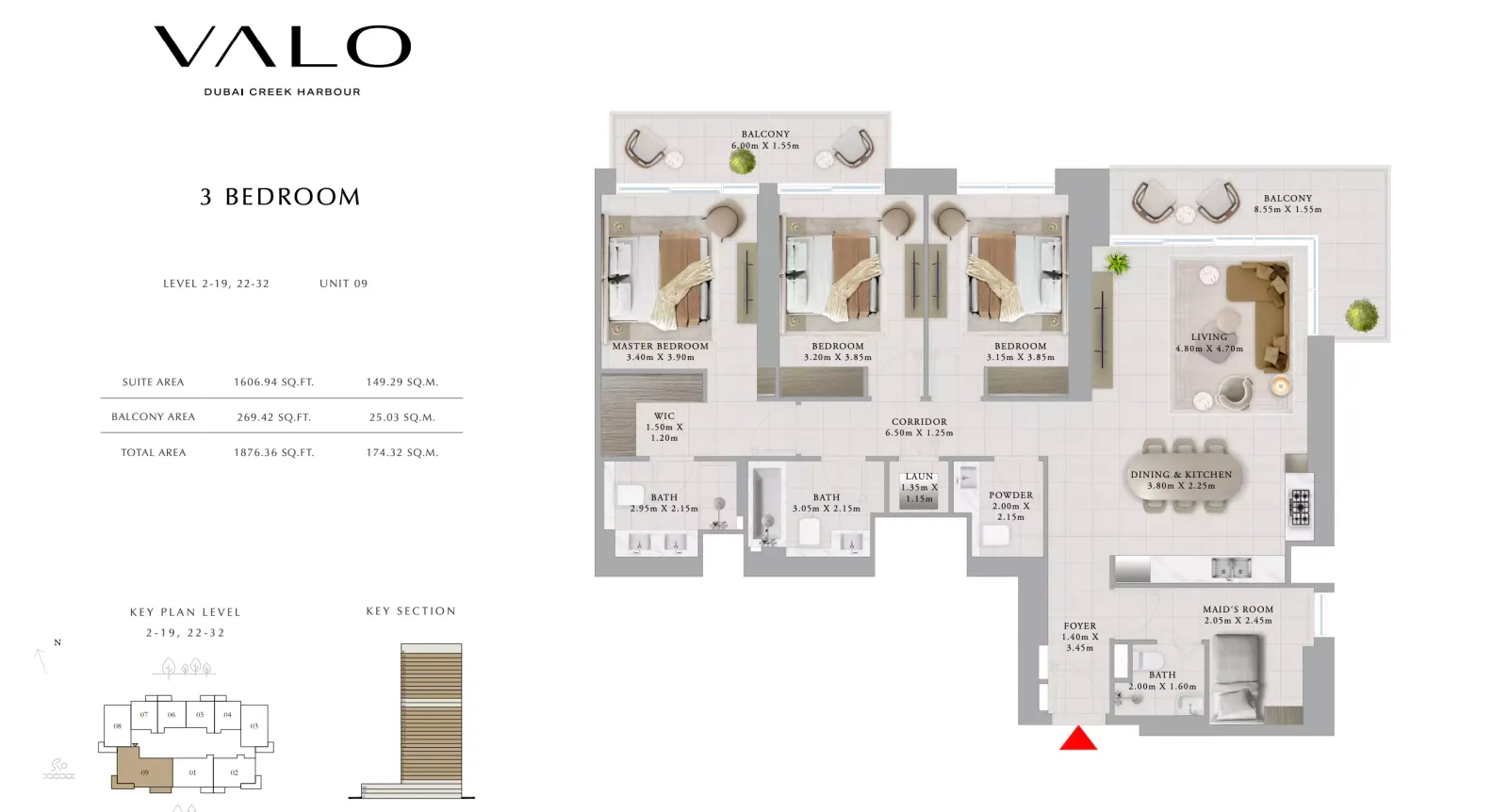 Floor plan for Unit 09