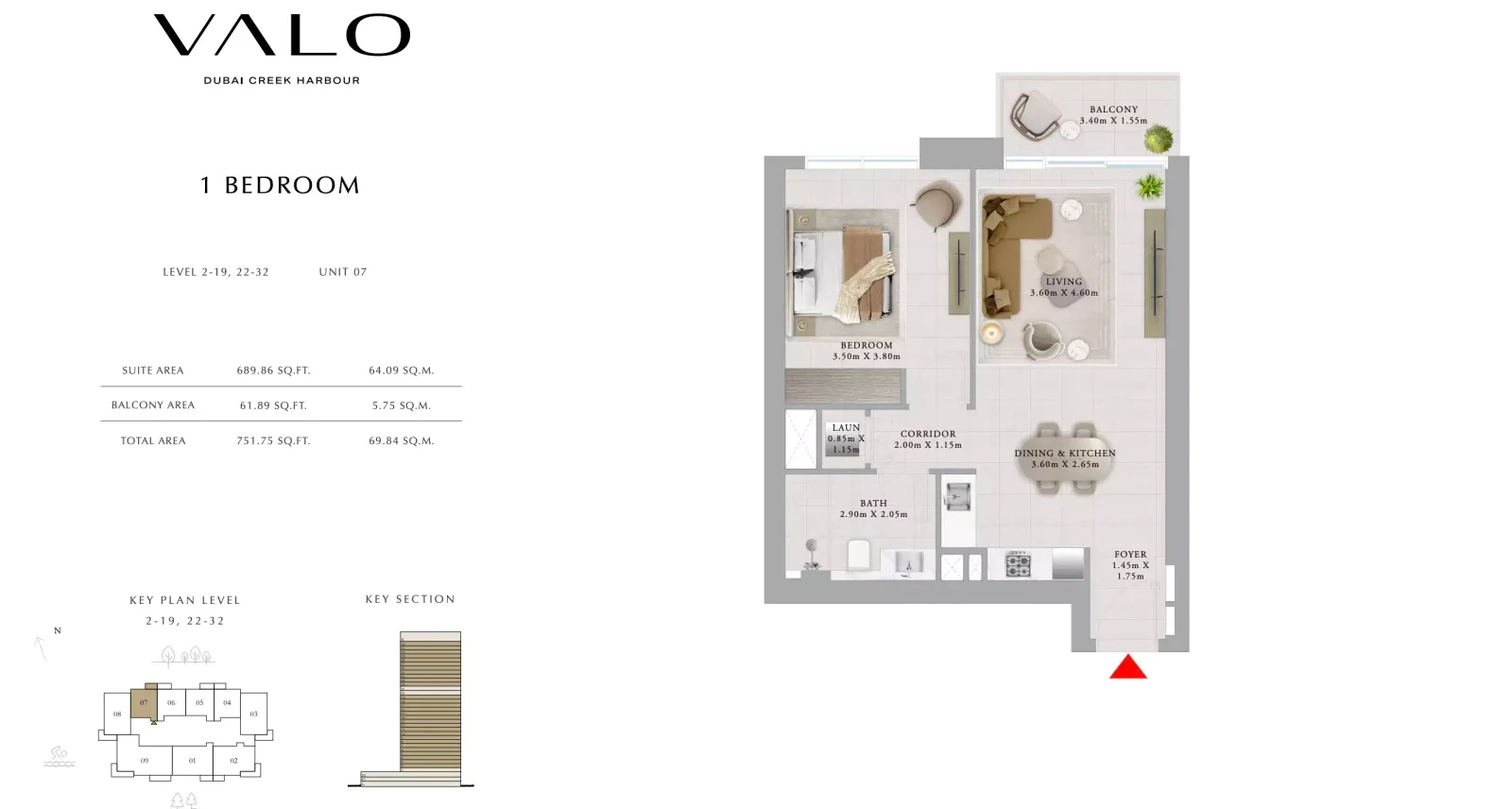 Floor plan for Unit 07