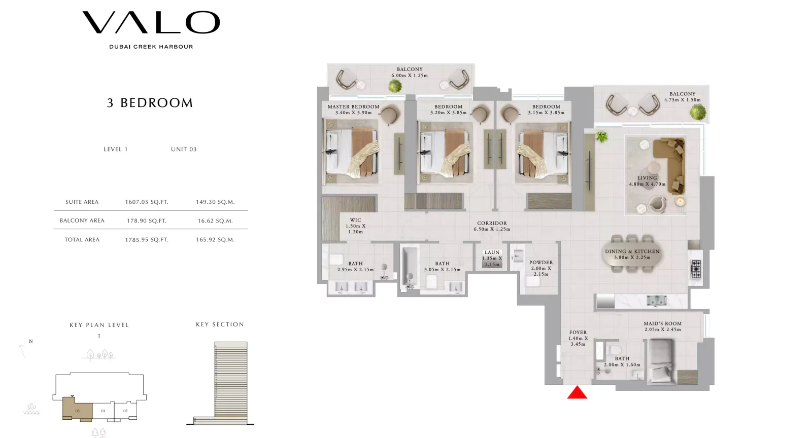 Floor plan for Unit 03A
