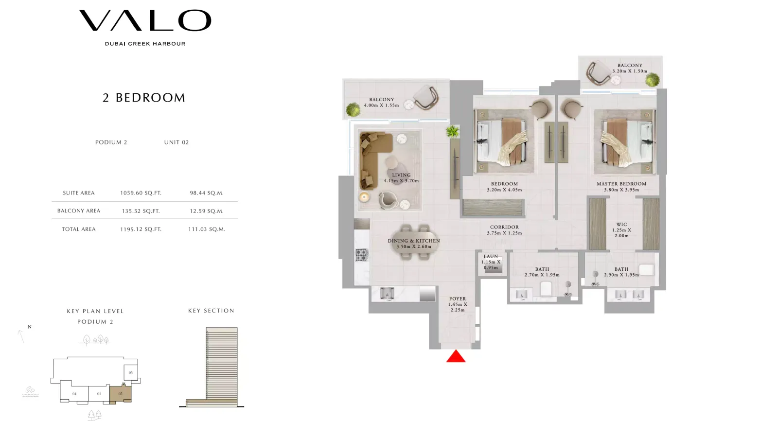 Floor plan for Unit 02