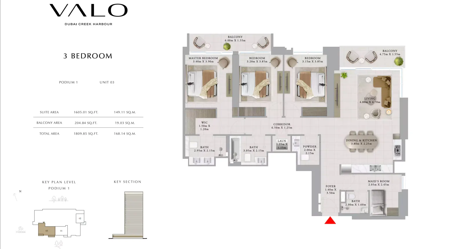 Floor plan for Unit 03