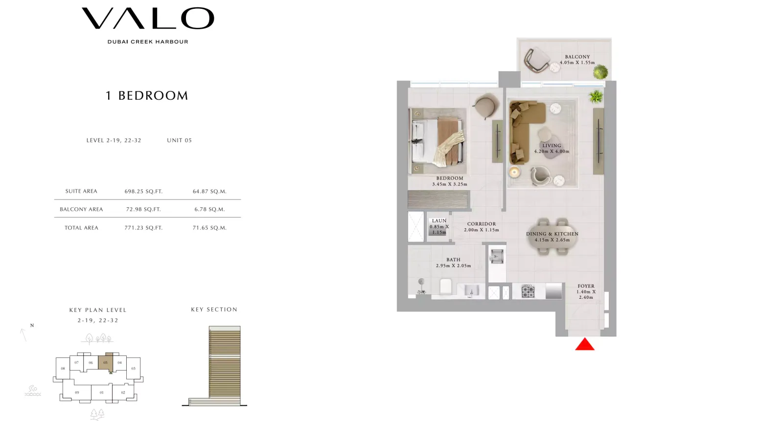 Floor plan for Unit 05