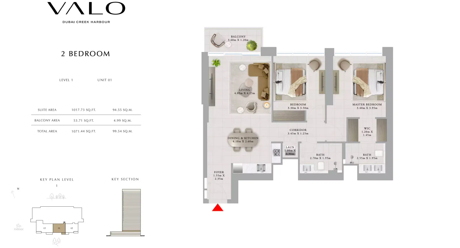 Floor plan for Unit 01A