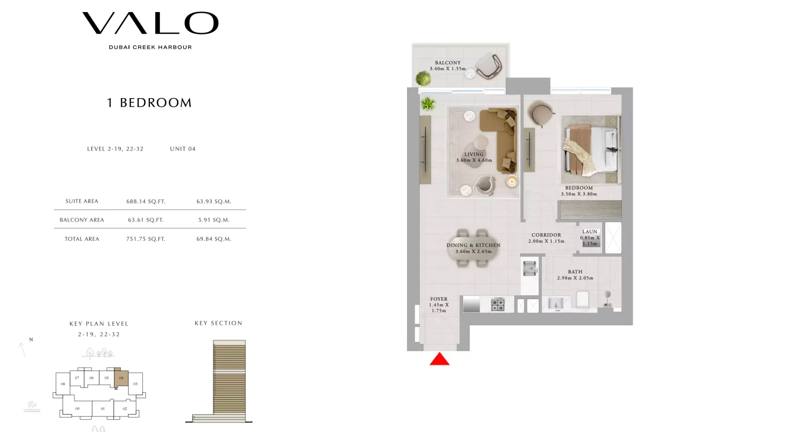 Floor plan for Unit 04