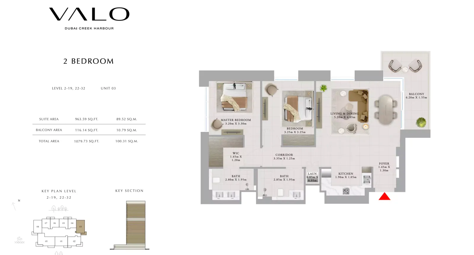 Floor plan for Unit 03