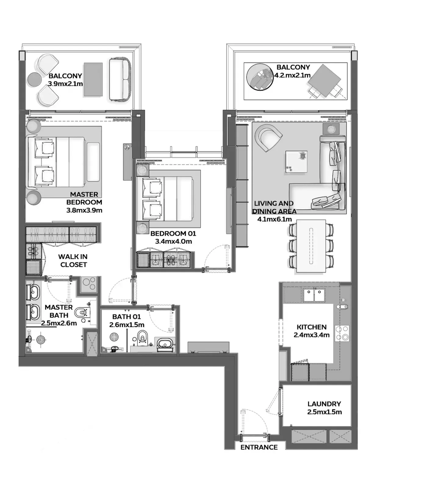 Floor plan for Type 9