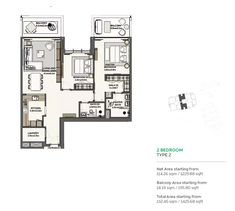 Floor plan for Type 2