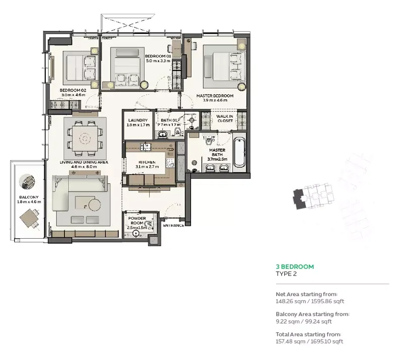 Floor plan for Type 2