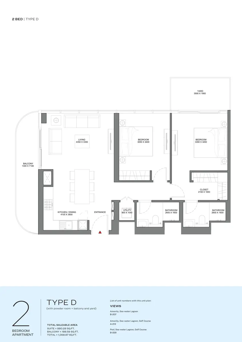 Floor plan for Type D