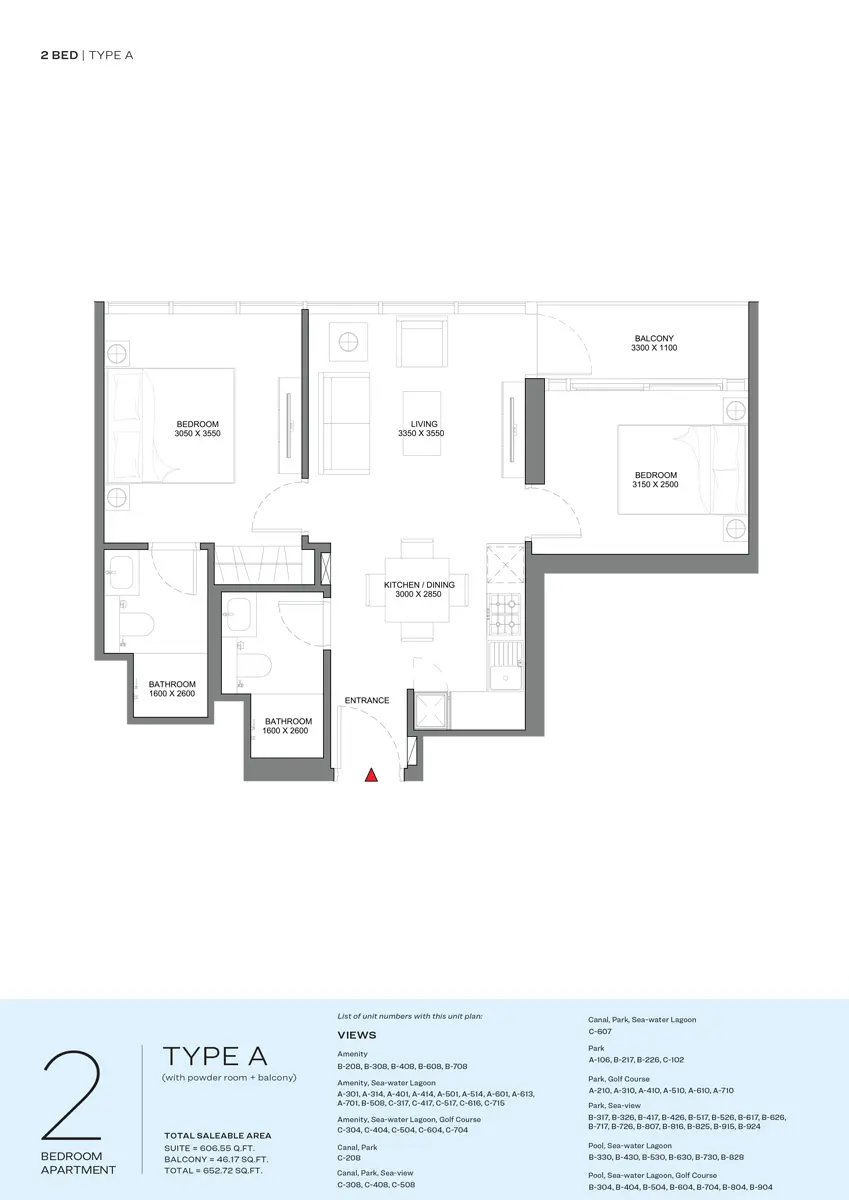 Floor plan for Type A